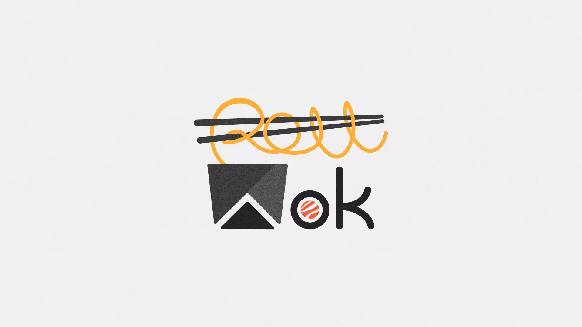Разработка логотипа суши-бара «Roll Wok Club» в Каргополе