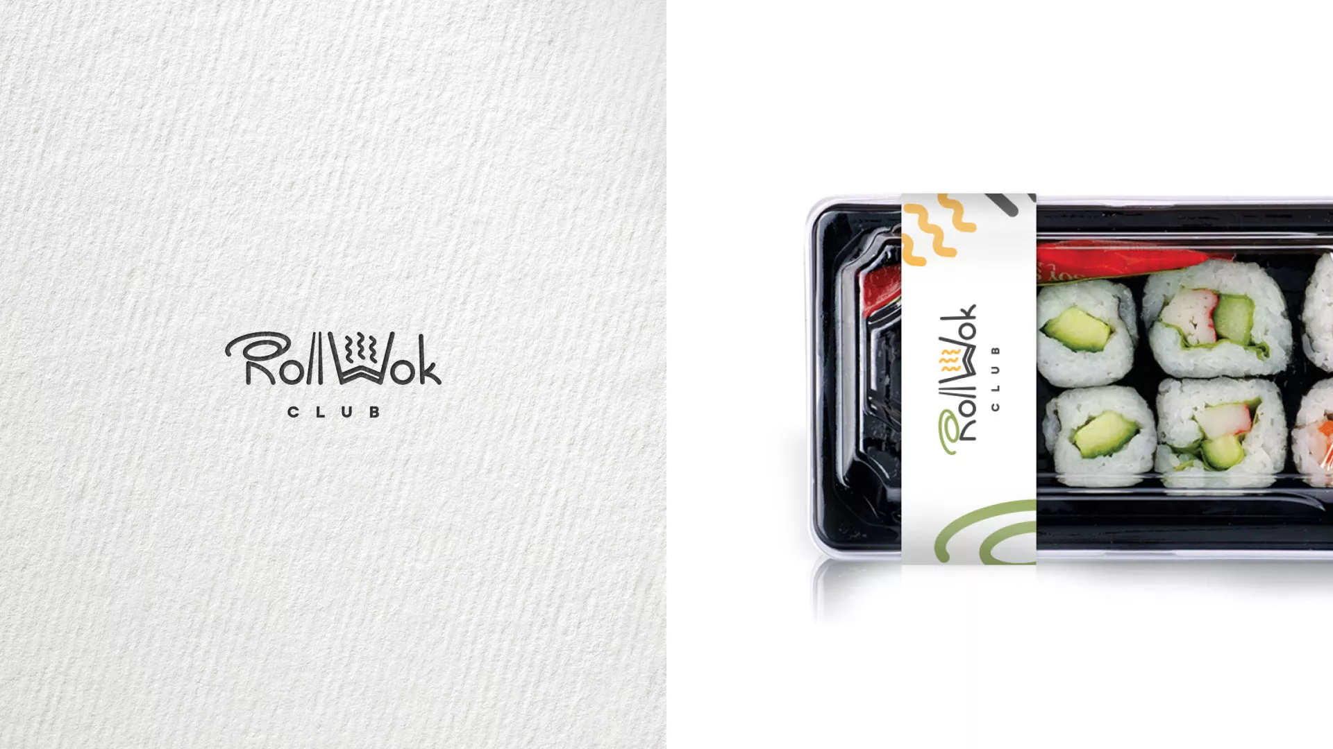 Разработка наклеек для суши-бара «Roll Wok Club» в Каргополе