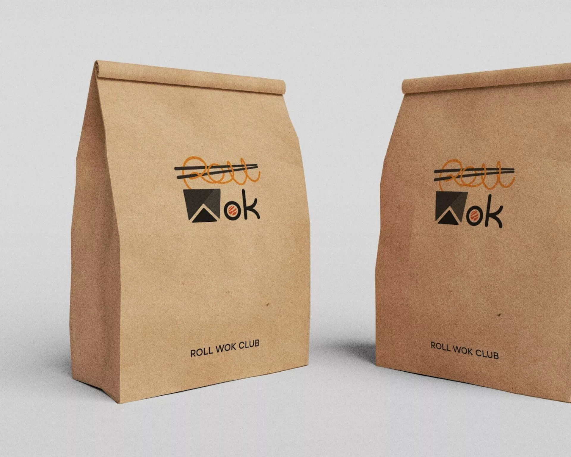 Создание дизайна упаковки суши-бара «Roll Wok Club» в Каргополе