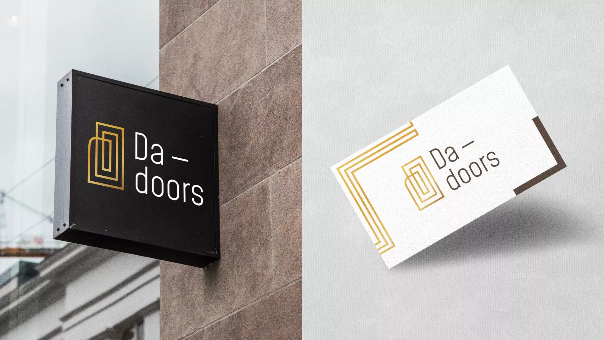 Разработка логотипа для компании «DA-DOORS» в Каргополе